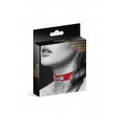 Красный узенький чокер с кольцом - Bijoux Pour Toi - купить с доставкой в Ижевске
