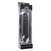 Чёрная увеличивающая насадка на член Mamba Cock Sheath Packaged - 16,5 см. - XR Brands - в Ижевске купить с доставкой