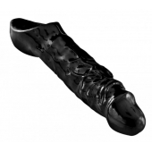Чёрная увеличивающая насадка на член Mamba Cock Sheath Packaged - 16,5 см. - XR Brands - в Ижевске купить с доставкой