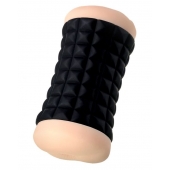 Двухсторонний мастурбатор JOS JANICE в черном цилиндре - JOS - в Ижевске купить с доставкой