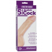 Насадка-реалистик для трусиков Vac-U-Lock 5  Realistic - 12,7 см. - Doc Johnson - купить с доставкой в Ижевске