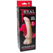 Телесная насадка REAL Standard с усиками на основании - 19 см. - LOVETOY (А-Полимер) - купить с доставкой в Ижевске
