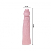 Телесная насадка с вибрацией Sex Expert - 18 см. - Sex Expert - в Ижевске купить с доставкой