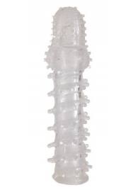 Прозрачная, закрытая насадка с шипами и точками - 13,5 см. - Toyfa Basic - в Ижевске купить с доставкой Прозрачная, закрытая насадка с шипами и точками - 13,5 см. - Toyfa Basic - в Ижевске купить с доставкой