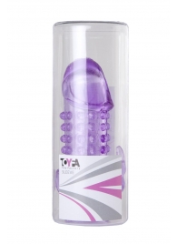 Закрытая фиолетовая насадка с 2 отростками - 13 см. - Toyfa Basic - в Ижевске купить с доставкой Закрытая фиолетовая насадка с 2 отростками - 13 см. - Toyfa Basic - в Ижевске купить с доставкой