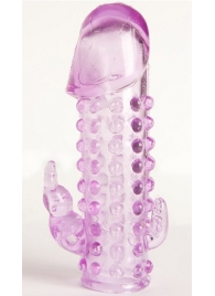 Закрытая фиолетовая насадка с 2 отростками - 13 см. - Toyfa Basic - в Ижевске купить с доставкой Закрытая фиолетовая насадка с 2 отростками - 13 см. - Toyfa Basic - в Ижевске купить с доставкой