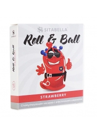 Стимулирующий презерватив-насадка Roll   Ball Strawberry - Sitabella - купить с доставкой в Ижевске