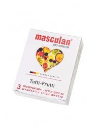 Жёлтые презервативы Masculan Ultra Tutti-Frutti с фруктовым ароматом - 3 шт. - Masculan - купить с доставкой в Ижевске