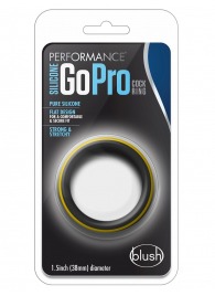 Черно-желтое силиконовое эрекционное кольцо Silicone Go Pro Cock Ring - Blush Novelties - в Ижевске купить с доставкой