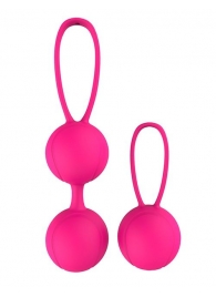 Набор розовых вагинальных шариков PLEASURE BALLS   EGGS DUO BALL SET - Dream Toys