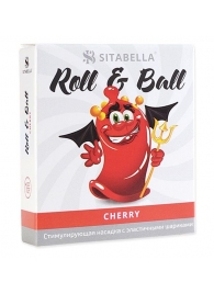 Стимулирующий презерватив-насадка Roll   Ball Cherry - Sitabella - купить с доставкой в Ижевске