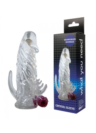 Закрытая прозрачная вибронасадка на пенис Crystal Sleeve Vibe - Erowoman-Eroman - в Ижевске купить с доставкой