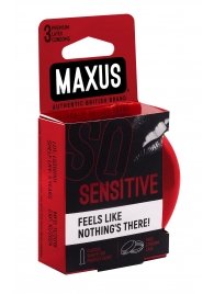 Ультратонкие презервативы в железном кейсе MAXUS Sensitive - 3 шт. - Maxus - купить с доставкой в Ижевске