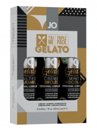 Подарочный набор вкусовых лубрикантов Tri-Me Triple Pack Gelato - System JO - купить с доставкой в Ижевске