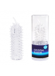 Закрытая рельефная насадка Crystal sleeve с усиками - 12 см. - Erowoman-Eroman - в Ижевске купить с доставкой