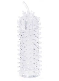 Закрытая рельефная насадка Crystal sleeve с усиками - 12 см. - Erowoman-Eroman - в Ижевске купить с доставкой