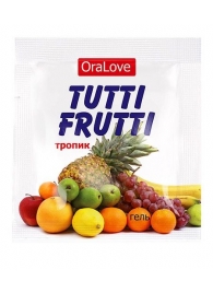 Пробник гель-смазки Tutti-frutti со вкусом тропических фруктов - 4 гр. - Биоритм - купить с доставкой в Ижевске