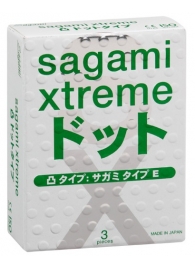 Презервативы Sagami Xtreme SUPER DOTS с точками - 3 шт. - Sagami - купить с доставкой в Ижевске