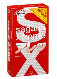 Утолщенные презервативы Sagami Xtreme Feel Long с точками - 10 шт. - Sagami - купить с доставкой в Ижевске