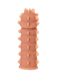 Телесная реалистичная насадка KOKOS Extreme Sleeve 04 с дополнительной стимуляцией - 12,7 см. - KOKOS - в Ижевске купить с доставкой Телесная реалистичная насадка KOKOS Extreme Sleeve 04 с дополнительной стимуляцией - 12,7 см. - KOKOS - в Ижевске купить с доставкой