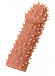 Телесная реалистичная насадка KOKOS Extreme Sleeve 07 с дополнительной стимуляцией - 12,7 см. - KOKOS - в Ижевске купить с доставкой