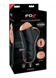 Мастурбатор в колбе с двумя тоннелями Double Penetration Vibrating Stroker - Pipedream - в Ижевске купить с доставкой