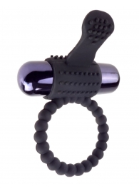 Черное эрекционное виброкольцо Vibrating Silicone Super Ring - Pipedream - в Ижевске купить с доставкой