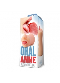Телесный мастурбатор-ротик с язычком Oral Anne - Blush Novelties - в Ижевске купить с доставкой