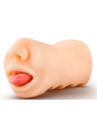 Телесный мастурбатор-ротик с язычком Oral Anne - Blush Novelties - в Ижевске купить с доставкой