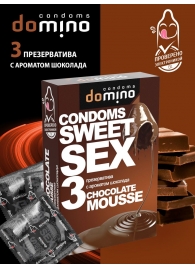 Презервативы для орального секса DOMINO Sweet Sex с ароматом шоколадного мусса - 3 шт. - Domino - купить с доставкой в Ижевске