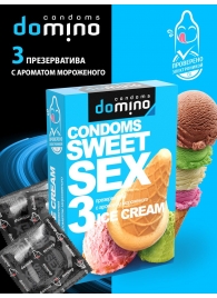Презервативы для орального секса DOMINO Sweet Sex с ароматом мороженого - 3 шт. - Domino - купить с доставкой в Ижевске