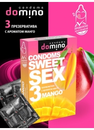 Презервативы для орального секса DOMINO Sweet Sex с ароматом манго - 3 шт. - Domino - купить с доставкой в Ижевске