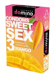 Презервативы для орального секса DOMINO Sweet Sex с ароматом манго - 3 шт. - Domino - купить с доставкой в Ижевске