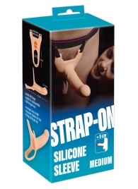 Силиконовый полый страпон на ремнях Silicone Strap-on - 16 см. - Orion - купить с доставкой в Ижевске