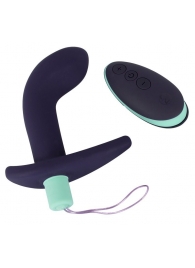 Темно-фиолетовый вибростимулятор простаты с пультом ДУ Remote Controlled Prostate Plug - Orion - в Ижевске купить с доставкой