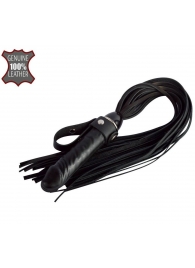 Черная плеть  Ковбой  с ручкой-фаллосом - 55 см. - Sitabella - купить с доставкой в Ижевске