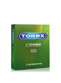 Текстурированные презервативы Torex  С точками  - 3 шт. - Torex - купить с доставкой в Ижевске