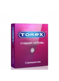 Презервативы Torex  Сладкая любовь  с ароматом клубники - 3 шт. - Torex - купить с доставкой в Ижевске