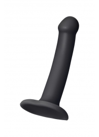 Черный фаллос на присоске Silicone Bendable Dildo S - 17 см. - Strap-on-me - купить с доставкой в Ижевске