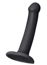 Черный фаллос на присоске Silicone Bendable Dildo S - 17 см. - Strap-on-me - купить с доставкой в Ижевске