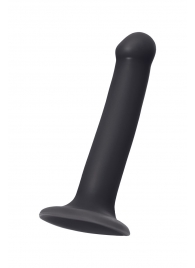 Черный фаллос на присоске Silicone Bendable Dildo M - 18 см. - Strap-on-me - купить с доставкой в Ижевске