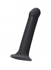 Черный фаллос на присоске Silicone Bendable Dildo L - 19 см. - Strap-on-me - купить с доставкой в Ижевске