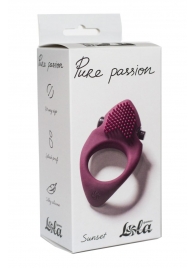 Бордовое эрекционное виброкольцо Pure Passion Sunset - Lola Games - в Ижевске купить с доставкой
