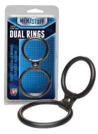 Чёрное двойное эрекционное кольцо Dual Rings Black - Dream Toys - в Ижевске купить с доставкой