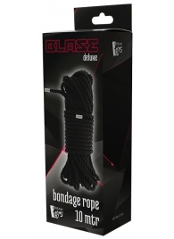 Черная веревка для бондажа BONDAGE ROPE - 10 м. - Dream Toys - купить с доставкой в Ижевске