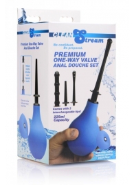 Анальный душ с 3 насадками Premium One-way Valve Anal Douche Set - XR Brands - купить с доставкой в Ижевске