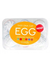 Набор из 6 мастурбаторов Tenga EGG Easy Beat с различным рельефом - Tenga - в Ижевске купить с доставкой