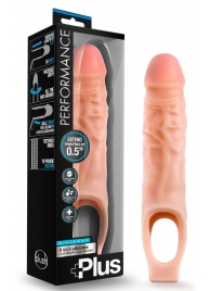 Телесный реалистичный фаллоудлинитель 9 Inch Silicone Cock Sheath Penis Extender - 22,86 см. - Blush Novelties - в Ижевске купить с доставкой