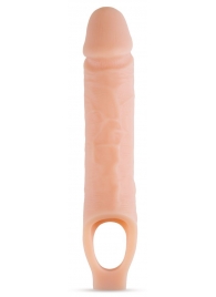 Телесный реалистичный фаллоудлинитель 10 Inch Silicone Cock Sheath Penis Extender - 25,4 см. - Blush Novelties - в Ижевске купить с доставкой