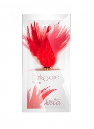 Красный перьевой тиклер Plume - 23 см. - Lola Lingerie - купить с доставкой в Ижевске